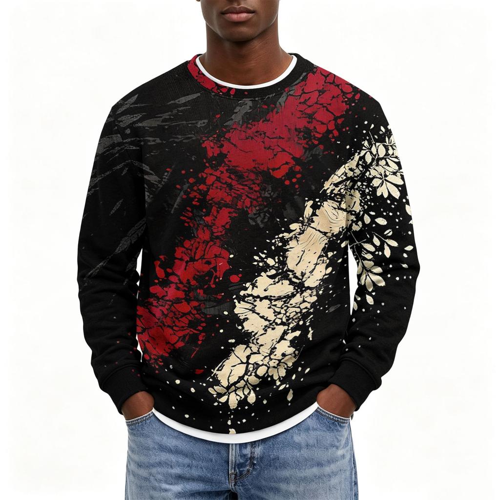 Men's Gradient Neck Sweatshirt