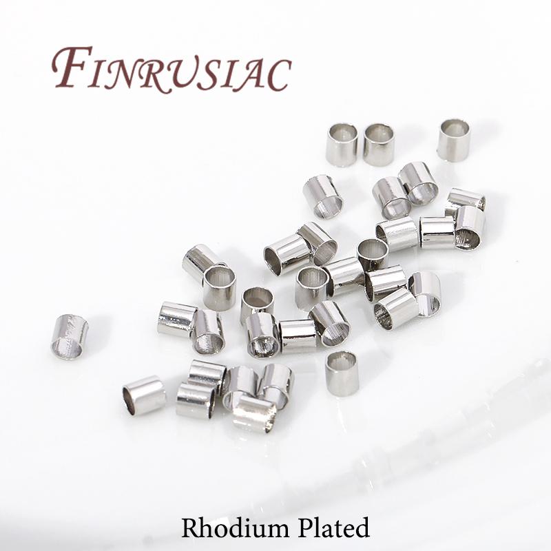 

100pcs 2mm 2.5mm 3mm Gold Plated Tube Crimp End Beads,Stopper Spacer Beads For Bracelets Accessories,DIY Jewelry Making Supplies 2mm-100pcs