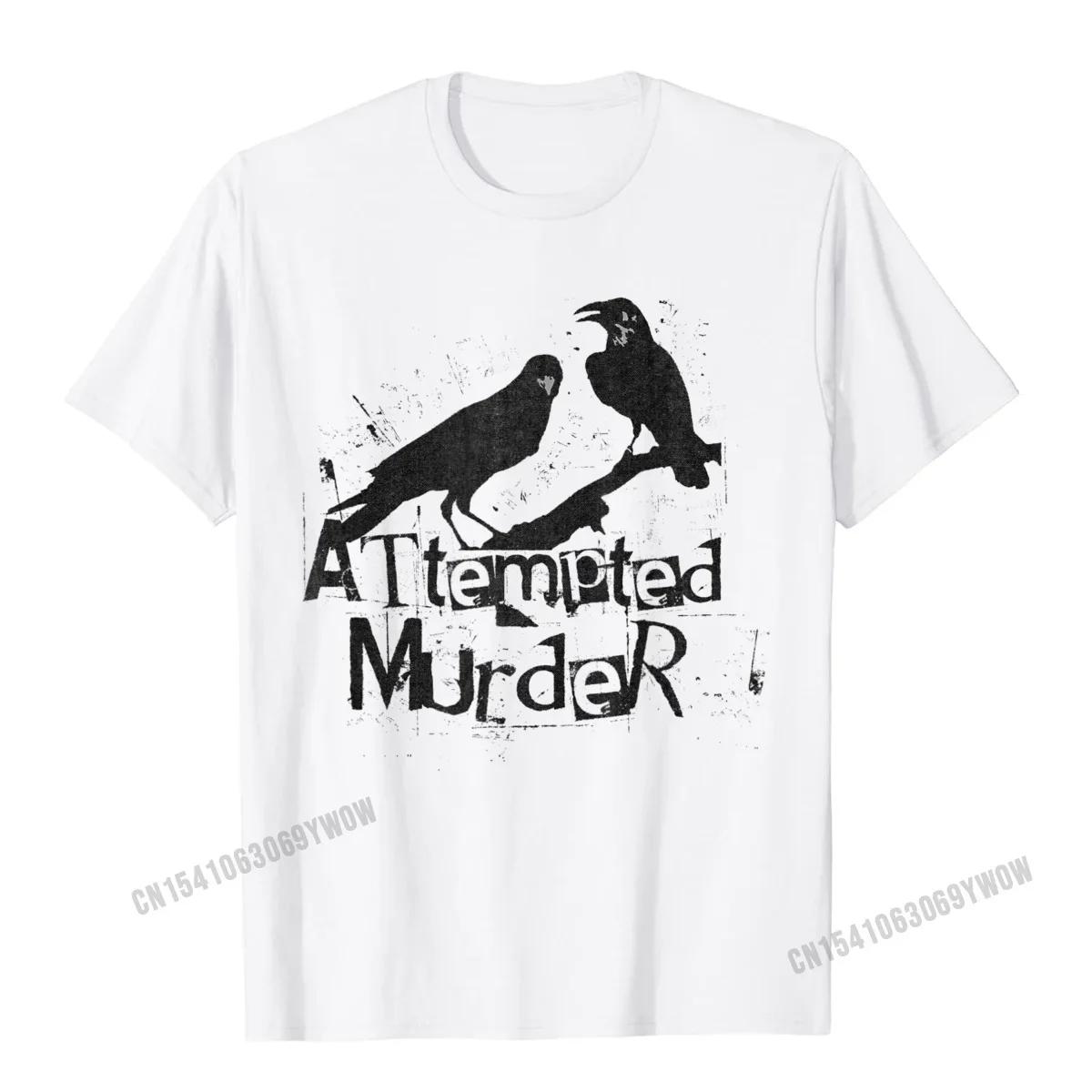 

Attempted Murder Crows Collective Noun Halloween T-Shirt Camisas Men Student Cheap Fitness Tight T Shirt Cotton T Shirts Normal S чёрный