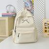 Schoolbag, College Student Backpack, Middle School Laptop Bag, Korean Style Minimalist Girl's Bow School Bag, Large Capacity Backpack for Women