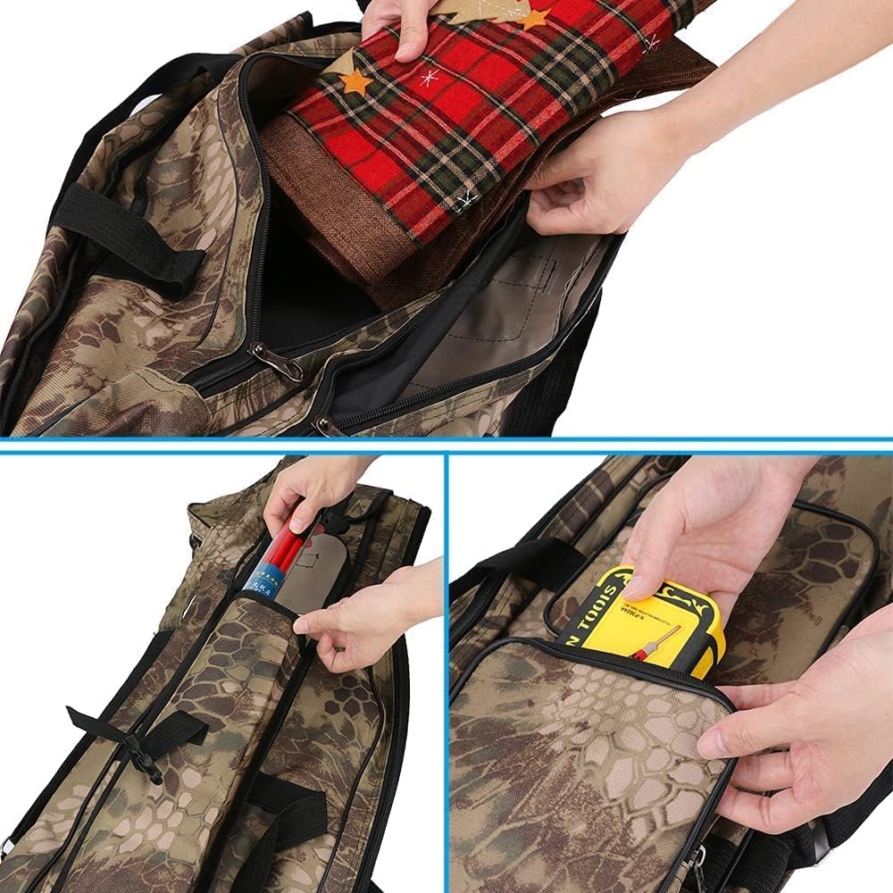 HUACHENG Fishing Rod Case, Fishing Bag, Foldable, Large Capacity, Portable Fishing Rod Bag, Fishing Rod Storage Bag, Tool Storage Bag, Rod Case, Tackl