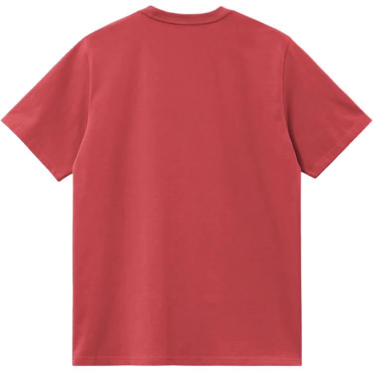 Carhartt WIP FW24 Logo Crew Neck Loose Fit Short Sleeve T-Shirt Men Tops Red I029956-002-XX