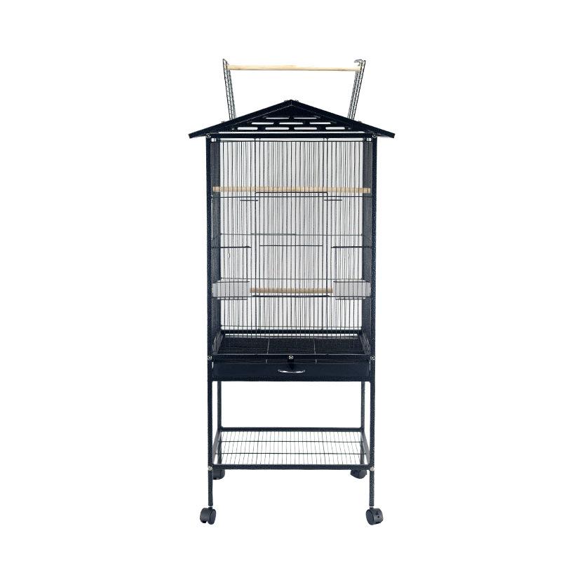Large Ornamental Bird Cage for Parrots and Mynahs Spacious Aviary for Love Bird Decorative Habitat Durable Metal Pet Enclosure