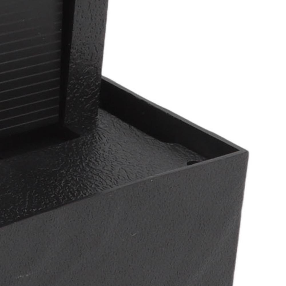 Black Layered Bowl Tabletop Water Feature Living Room Central Decor Piece