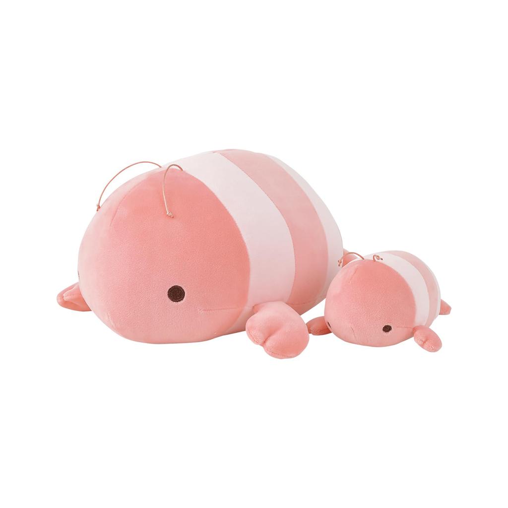 Livheart Bolster Marshmallow Aquamie Shrimp (total Length Approx. 27cm) Fluffy Stuffed Toy 28211-24