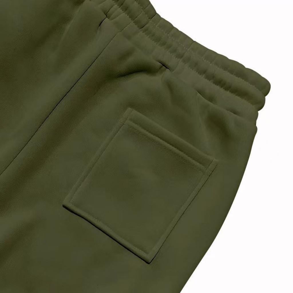 Men's Cargo Pants with Drawstring Waist and Multiple Pockets for Casual Outdoor Wear