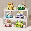 Popular Diy  Car Food Truck Fruit Ice Cream Store Flower Street View Construction Blocks Kit Girls Blocks Model Kids Plaything Children