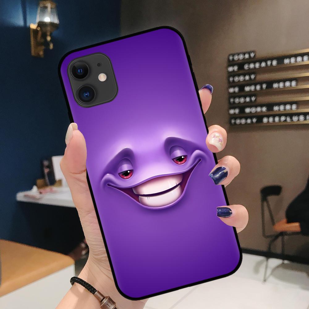 FLYRUI 3D Funny Face Black TPU Soft Phone Case Cover For iPhone SE2 11 Pro XS MAX XS XR 8 7 6 Plus Case 12 Mini 12ProMax