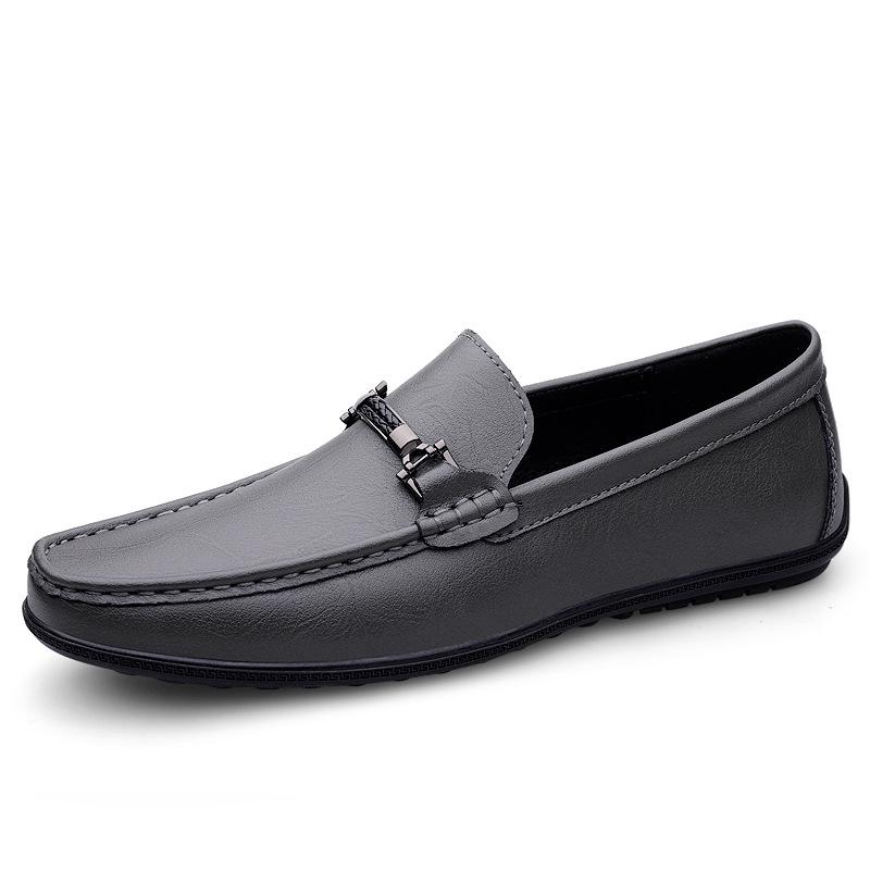 Men's Leather Slip-On Loafers - Casual Flat Driving Shoes In Large Sizes