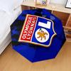 1PC Olympique Football Crest Printed Umbrella Folding umbrella, automatic umbrella 8-Frame for Travel, camping Fan gifts Christmas Gifts
