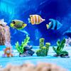 Creative Cute Kawaii Resin Ocean Animals Figurine Model  Coral Small Ornaments Diy Home Decoration Accessories Gifts