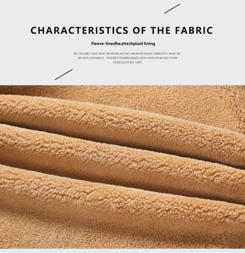 Vestă casual de exterior fără mâneci pentru bărbați, mărime plus, din piele de miel cu căptușeală de catifea