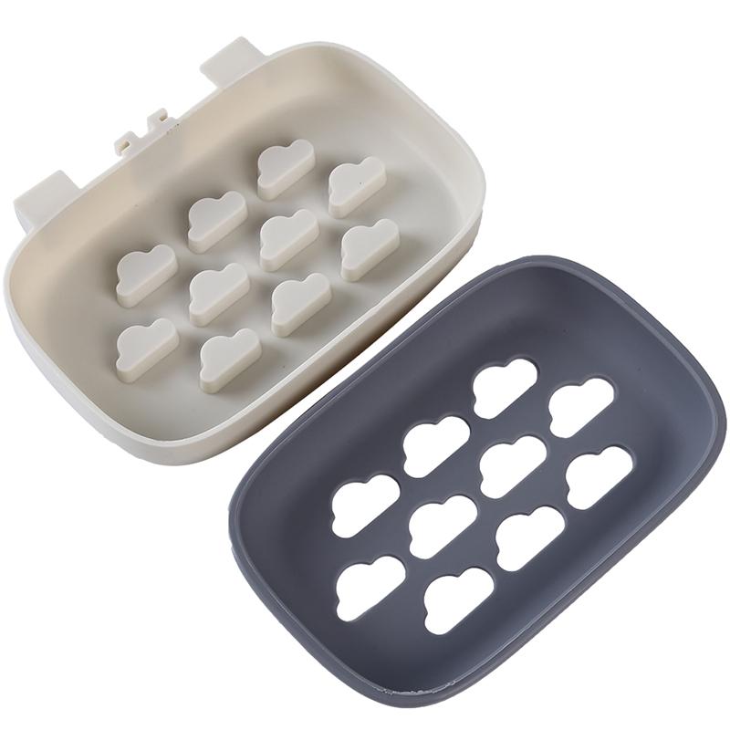 Double Color Double - layer Wall - hanging Asphalt Box without Perforating Stick Bathroom Soap Rack