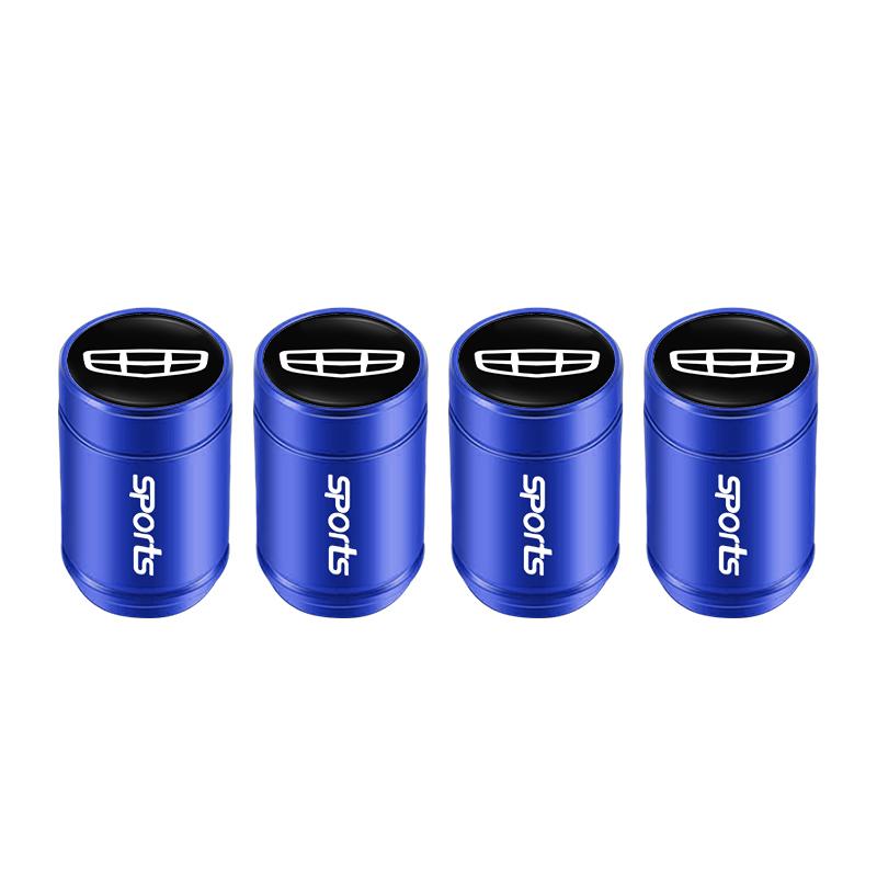 4Pcs 3D Metal Tire Valve Cap Car Tyre Air Stem Cover For Geely Geometry C Coolray GX3 LC Panda Emgrand X7 EC7 Tugella Azkarra