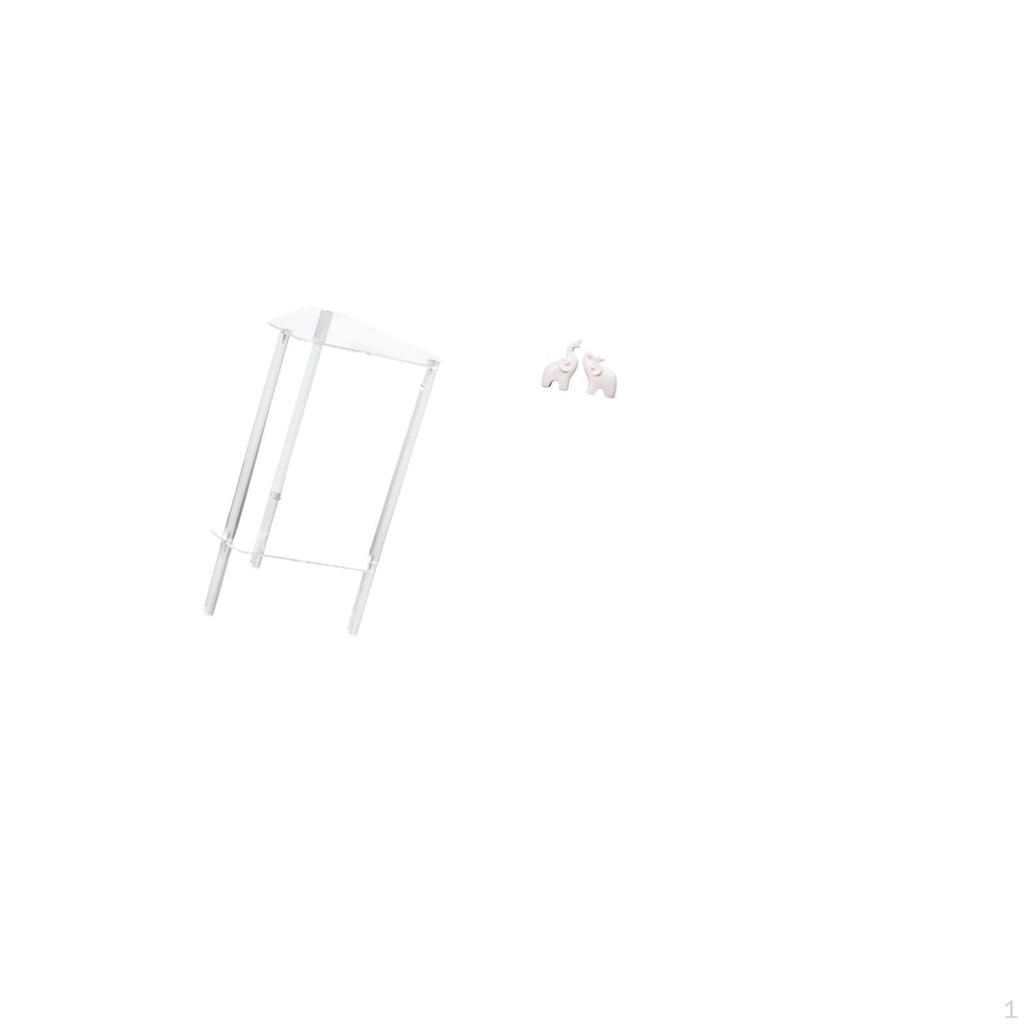 Minimalist Acrylic Nightstand with Elephant Sculptures Unique Modern Bedside Tabletop Decoration for