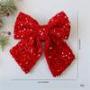 Christmas Velvet Bow 9.84in × 9.84in Sequin Fabric Christmas Bow Sparkling Bow Holiday Ornament For Christmas Tree Decoration
