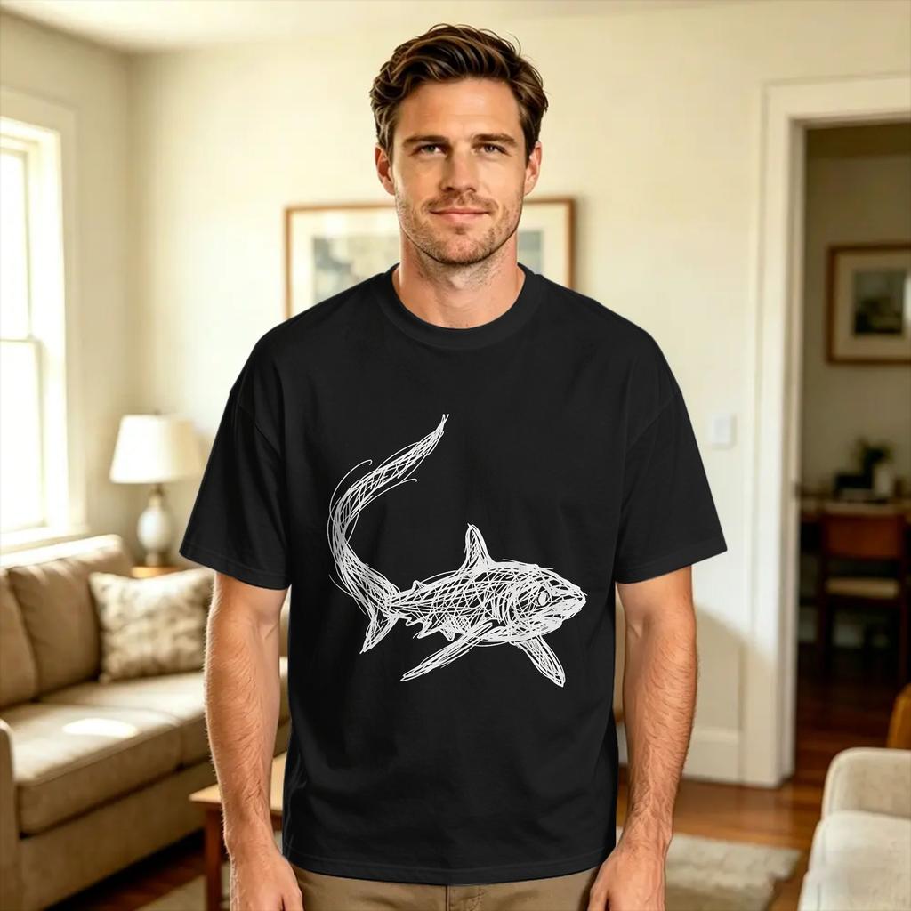 Thresher Shark Cartoon Tshirt Summer Leisure Tshirts Pure Cotton O Neck 4xl 5xl 6xl Tees Shortsleeved Y2k Funny Tshirt