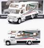 New 1:28 Diecast Luxury RV Recreational Vehicle Car Model Metal Camper Van Motorhome Touring Car Model Sound &Light Kid Toy Gift