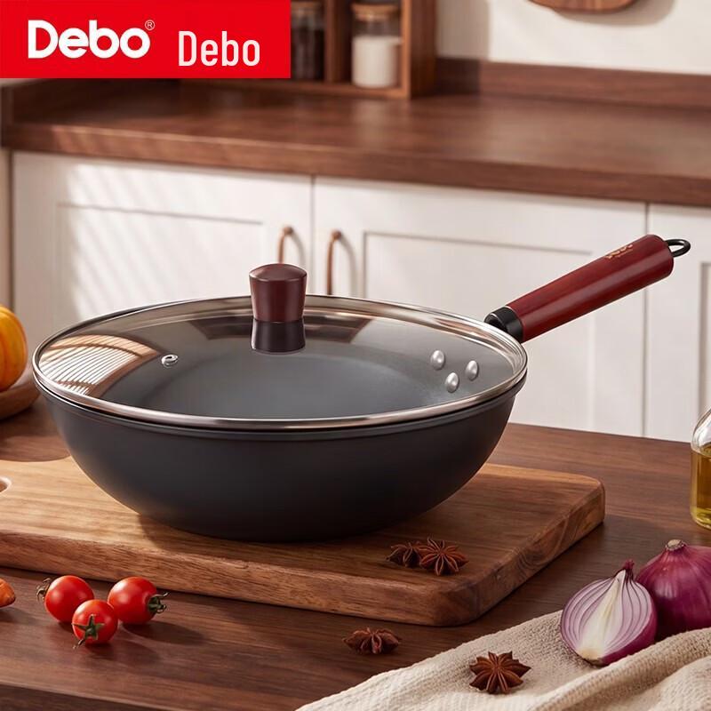 Debo 32cm Non-stick Fine Iron Wok