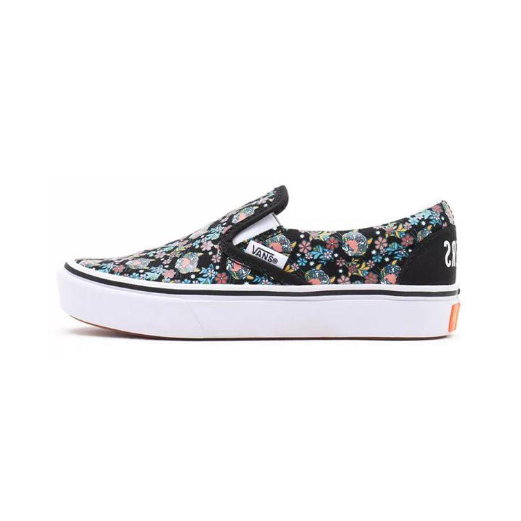 Y/Project X Vans Slip-On Series Canvas Collaboration Trendy Print Casual Durable Breathable Low-Top Kids Skate Shoes Kids Sneaker Black VN0A4U1S9AA