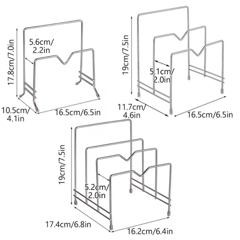 Multi-layer Stand Rack Stainless Steel Pot Lid Stand Kitchen Storage Organization Rack