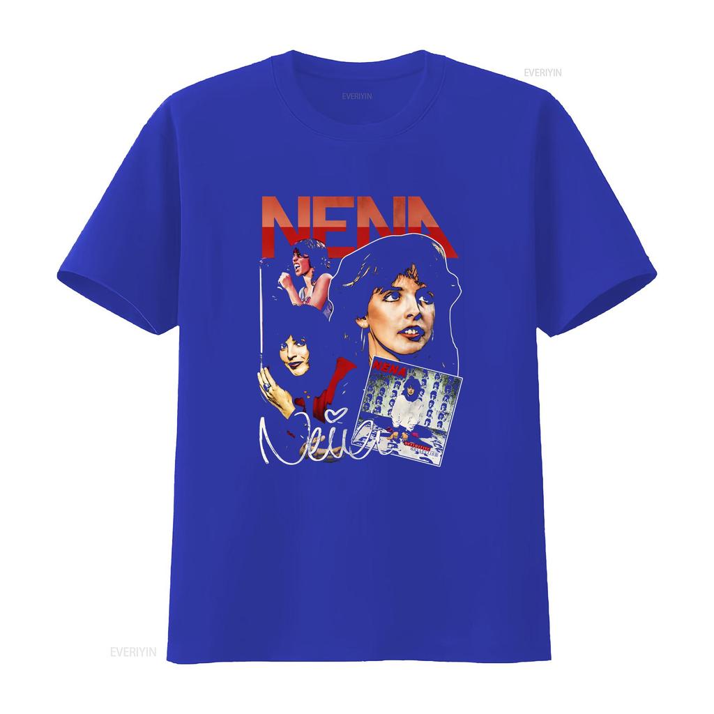T-shirt Nena Vintage Uomo Versatile Moda Streetwear Abbigliamento Designer Top Grafico Unisex Per l'Uso Quotidiano Leggermente