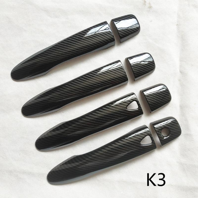 Plastic Door Handle Cover Trim Handles Covers for Nissan Kicks P15 Car Accessories Imitation Carbon Fiber