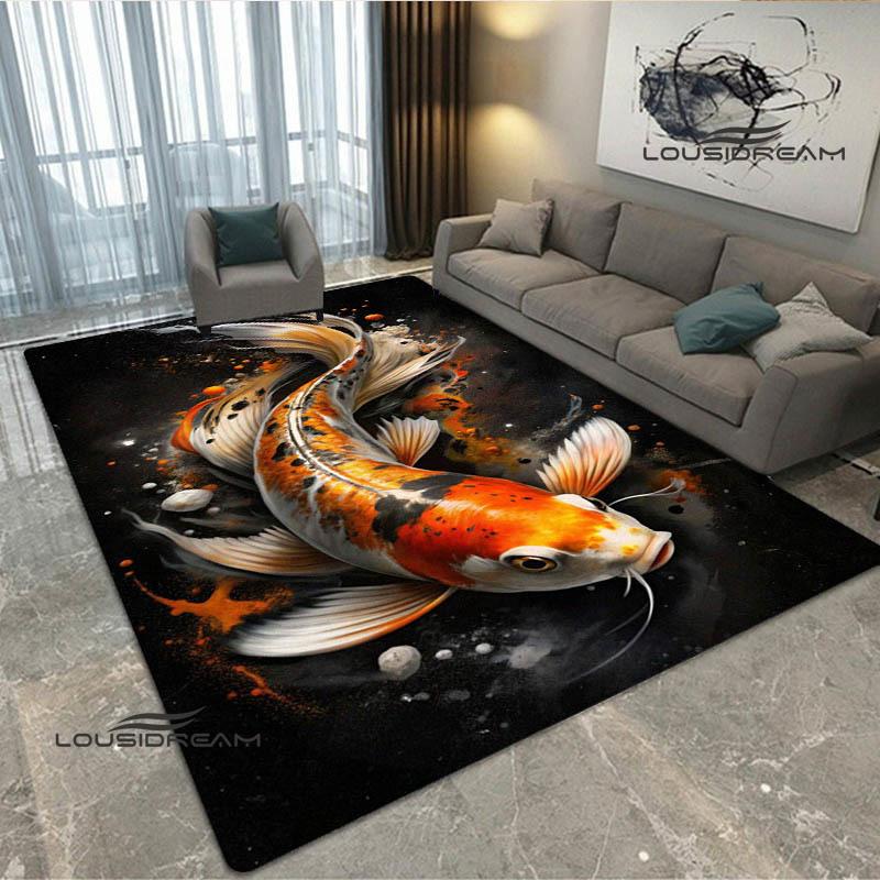 3D fish Cute printed carpet Non -slip carpet Yoga mat door mat photography props kitchen mat area rug birthday gift