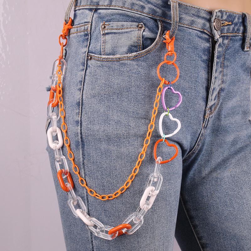 Buy Hip Hop Rainbow Chain Keychain Men 