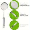 Long-handle Stainless Steel Filter Spoon, Fine Mesh for Skimming Grease and Foam. Practical Essential Kitchen Tool for Cooking.