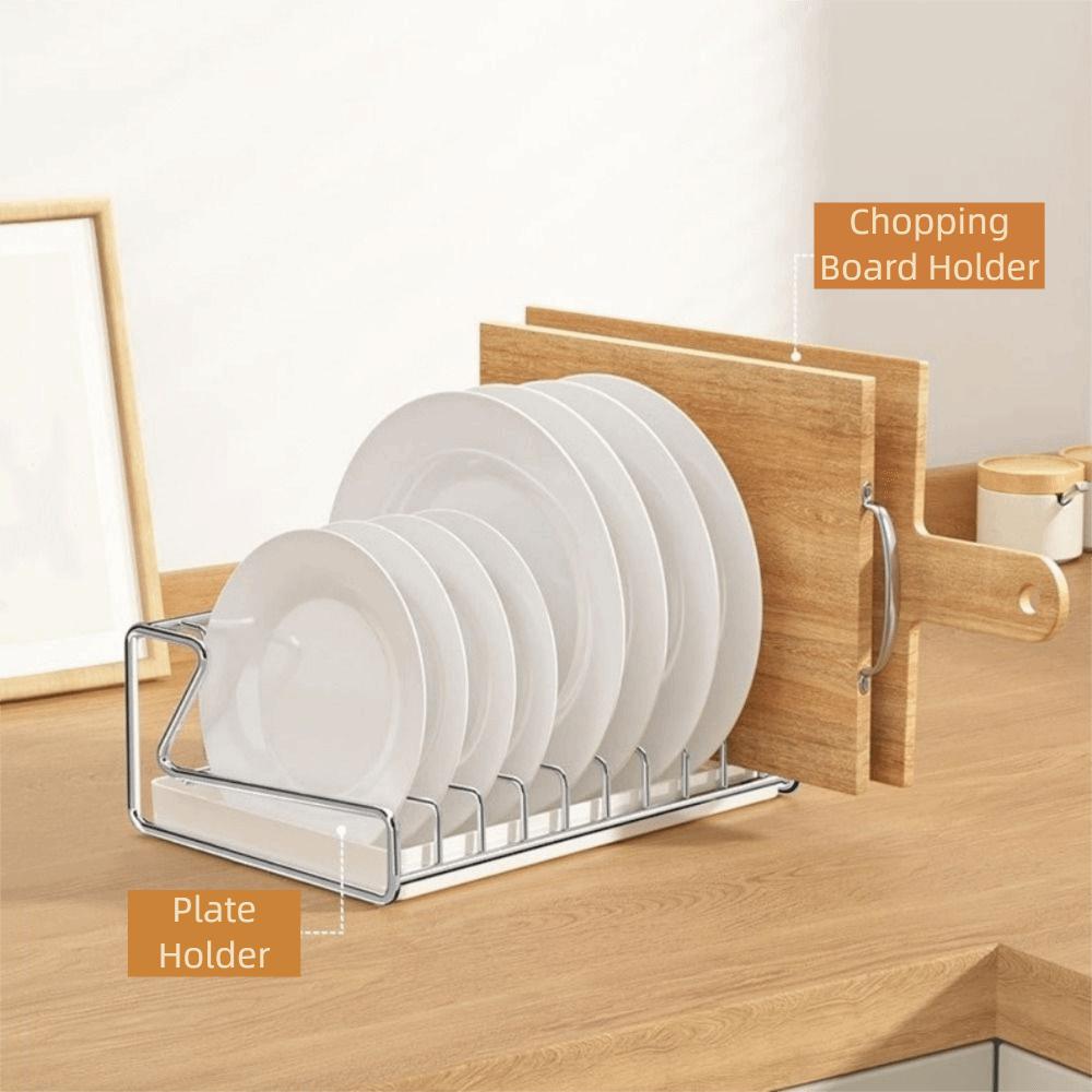 Space Saving Plate Draining Rack Stainless Steel Cutting Board Storage Rack  Restaurant