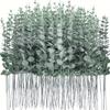 Eucalyptus Stems Decor Artificial Eucalyptus Leaves Faux Eucalyptus Stems Real Touch Fake Greenery Branches for Wedding Flower