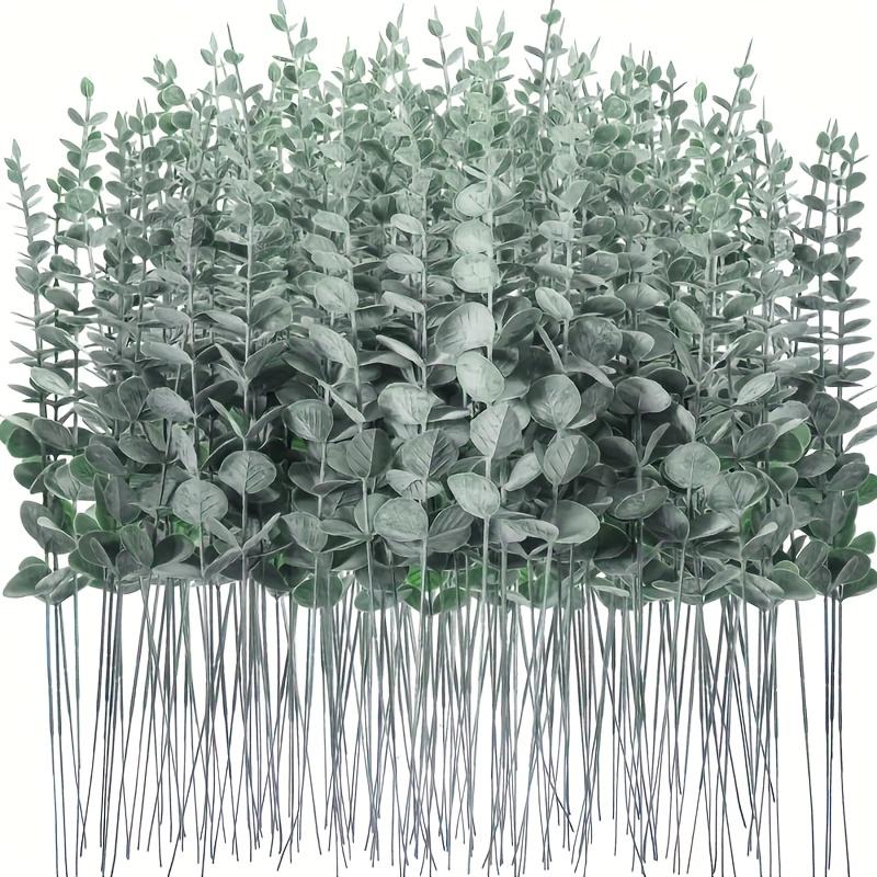 Eucalyptus Stems Decor Artificial Eucalyptus Leaves Faux Eucalyptus Stems Real Touch Fake Greenery Branches for Wedding Flower