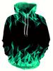 Creative Flame 3D Print Hoodie, Cool Hoodies Child Spring Autumn Pullover Hooded Sweatshirt,Oversized Harajuku Y2k Clothes