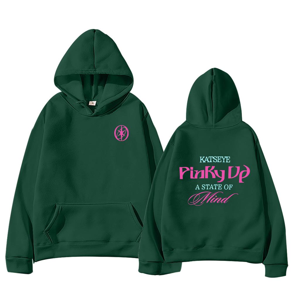 Katseye PINKY UP Kpop Print Hoodies Trendig Herren Damen Y2k Kapuzenpullover Sweatshirt Fleece Übergroß Trainingsanzug Streetwear Fans Geschenke Oberteile Jacken Anime Hoodie