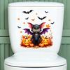 Halloween Toilet Decals Cute In Suit Cartoon Bat
