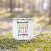 French Print Mugs Creative Coffee Cups Drinks Water Enamel Cup School Handle Drinkware Gifts for Maitresse/Maitre/Atsem/Aesh/Avs