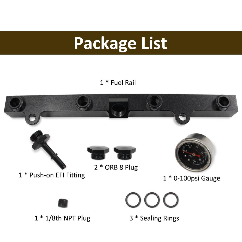 K Series Fuel Rail with Oil Gauge Kit Replacement for Acura RSX 20022006 Replacement for Honda