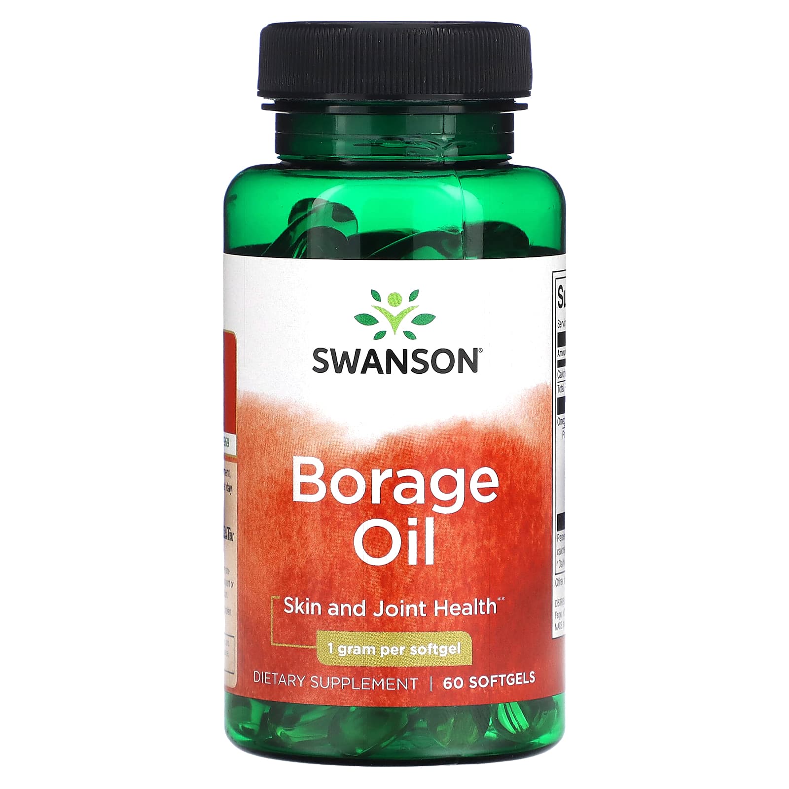 

Borage Oil, 1G, 60 Softgels