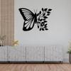 Wrought Iron Butterfly Leaves Wall Decor Nature Metal Art