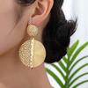 Elegant French Retro Gold Circle Earrings - Luxurious, High-End Design with Exaggerated Noble Style Ear Cuffs