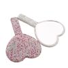 Strass-Kosmetik-Handspiegel Runde Quadratische Herzform Handspiegel Niedlicher Make-up-Spiegel