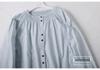Japanese-Inspired Artistic Pleated Long Sleeve Women's Shirt - Spring Collection