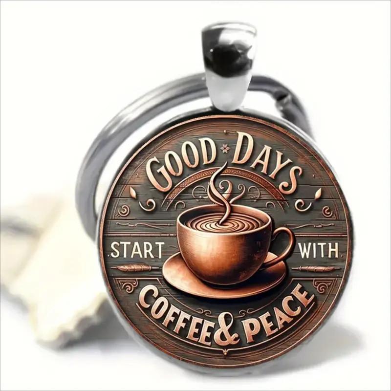 Vintage Coffee Cup Keychain With Zinc Alloy Material For Gift Giving And Souvenir Collectors