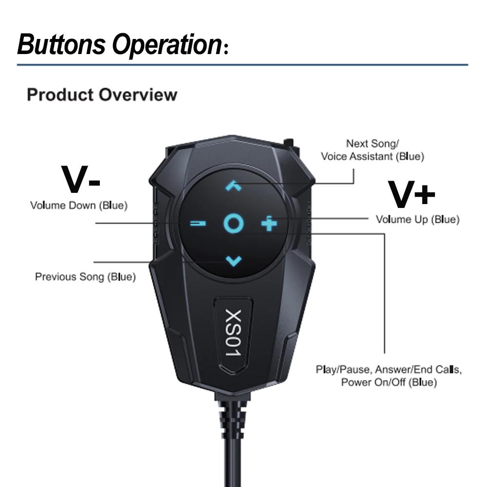 PD QC3.0 Motorcycle Charger Handlebar USB Type C Port Power Socket 12V Waterproof Bluetooth Remote Controller For Helmet Headset
