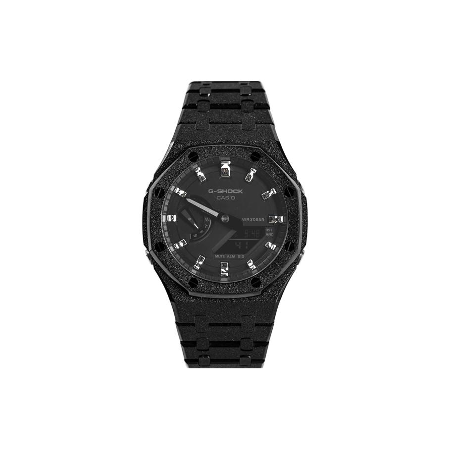 

CASIO Unisex Liquid Crystal,Analog Dual Display Series Black Watch GA-2100-1A1(Watch8--) Moonlight Frost Black