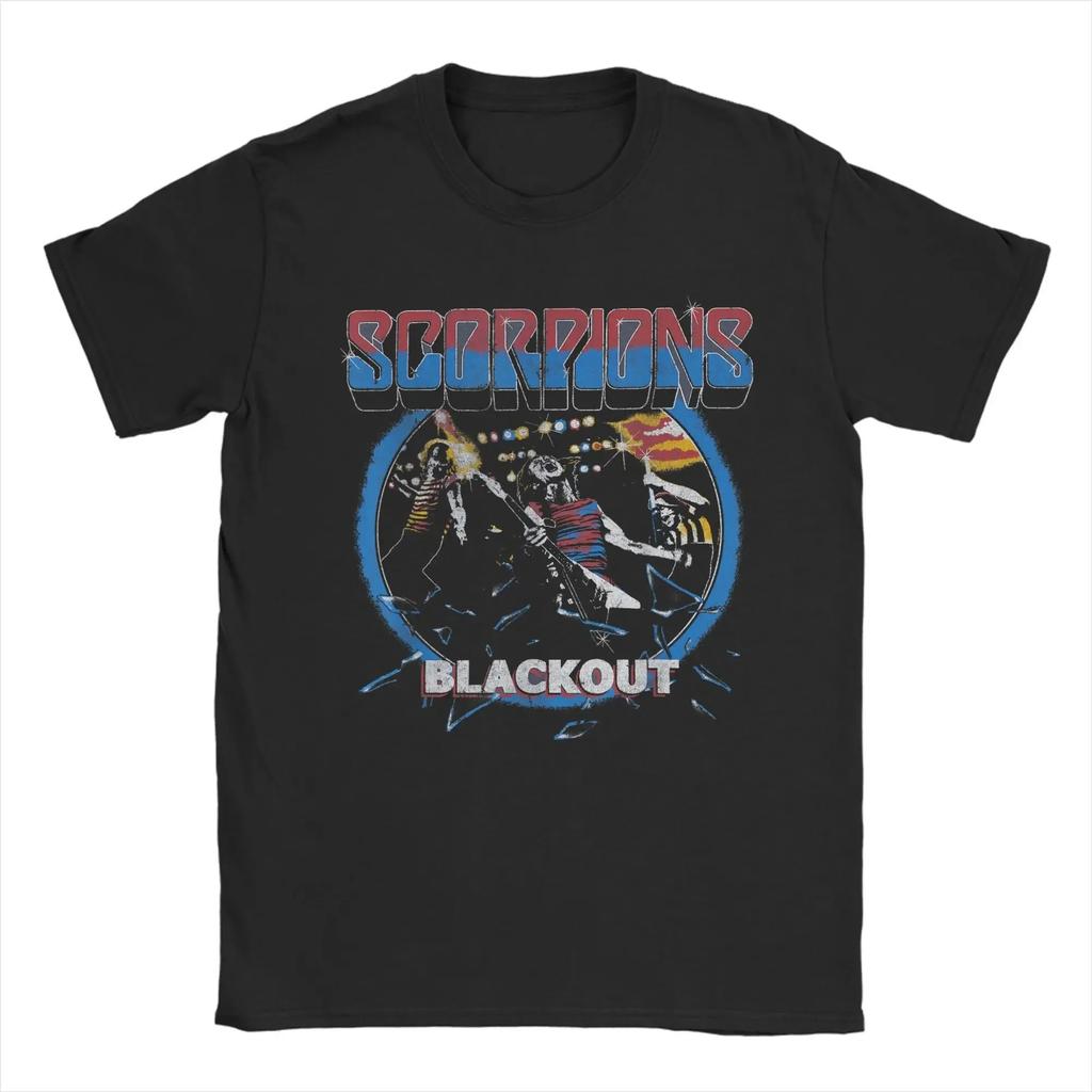 Scorpions Blackout Live T-Shirt Heavy Metal Rockband Unisex Baumwolle Mode Neues Sommer Übergröße Lässiges Oberteil T-Shirts