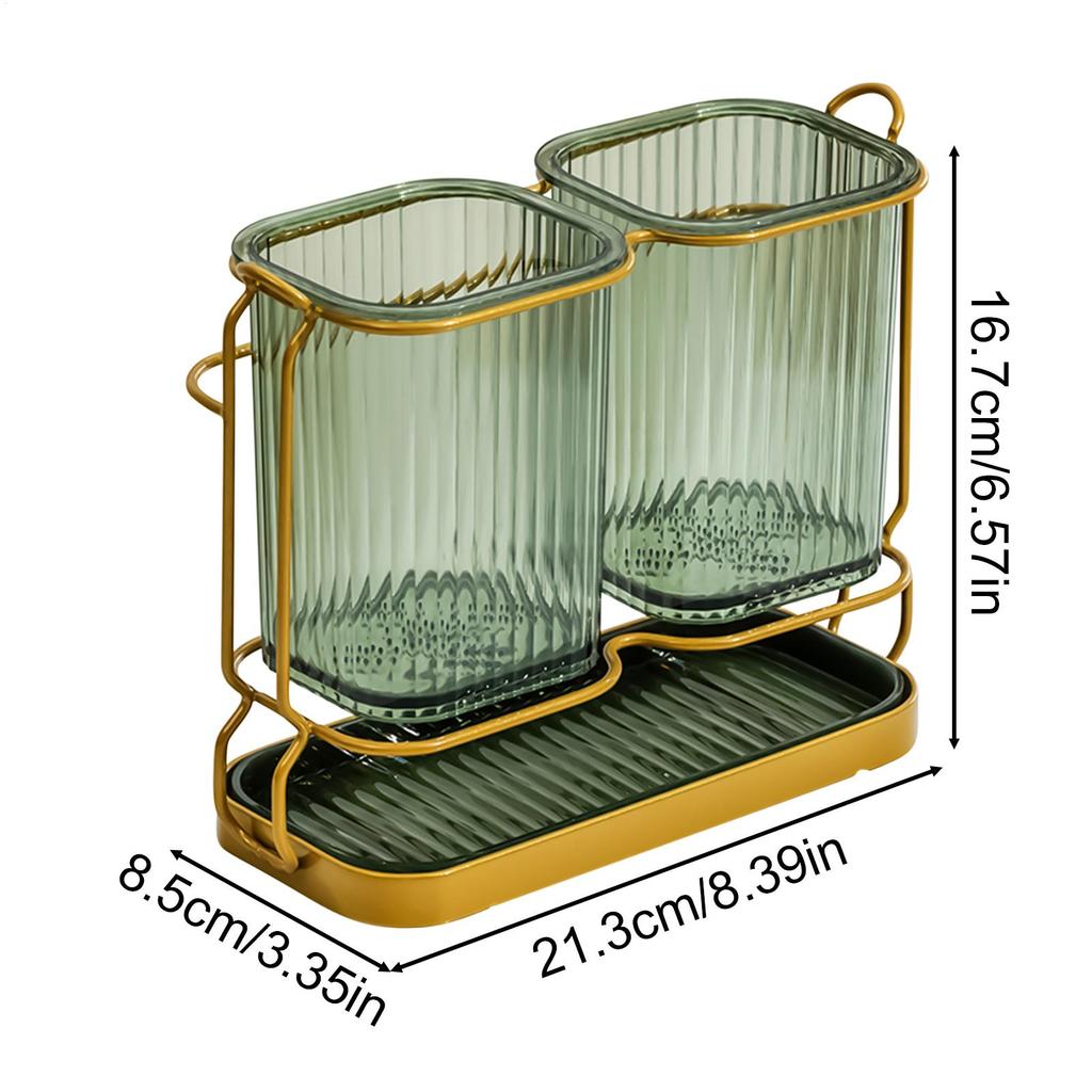 Zahnbürstenhalter Schreibtisch-Rasierer-Organizer Dekorative Mehrzweck-Zahnbürstenhalter für Schminktisch Küchentheke Spüle Kinderzimmer