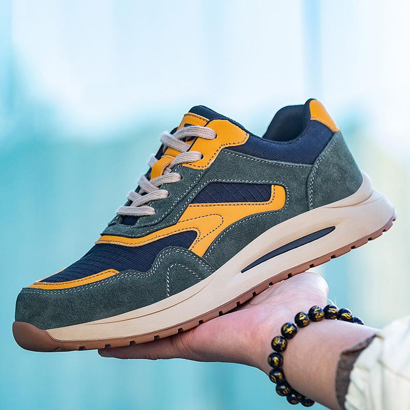 

Oulylan Men S Construction Safety Shoes Steel Toe Anti-Smash Anti-Puncture Breathable Summer Lightweight Work Boots 41