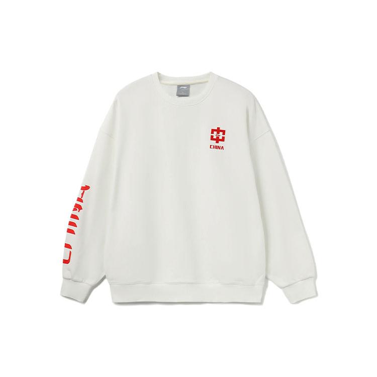 Li Ning Sports Fashion Collection Sweatshirt Unisex White AWDRB78-1 XXXL